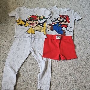 Nintendo Kids Pajama Sets - Mario and Bowser